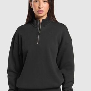 Gymshark Dark Grey Quarter-Zip Women's Sweater